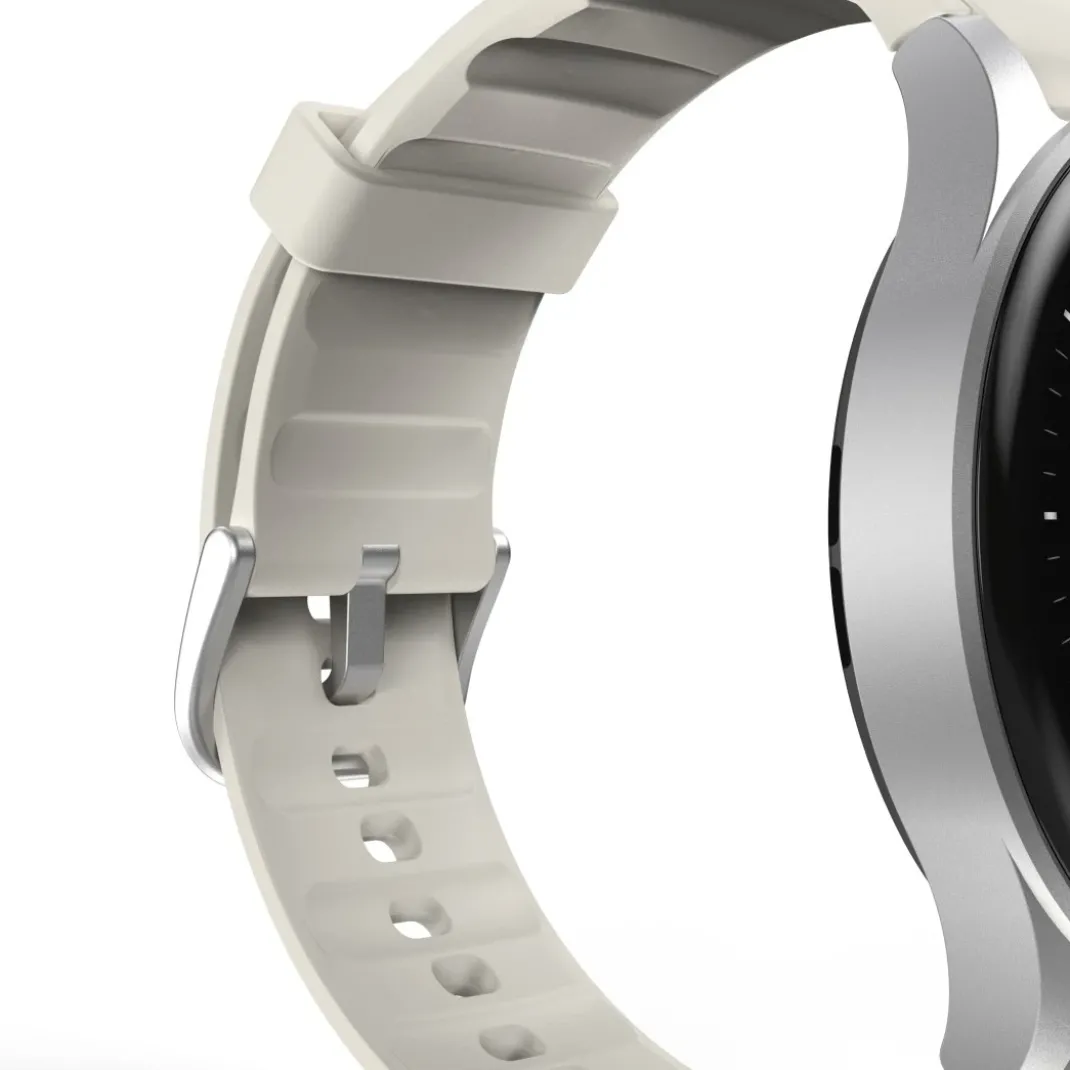 Smartwatch "8900", GPS, AMOLED 43 mm, Telefonfunktion, Alexa, rund, Silber