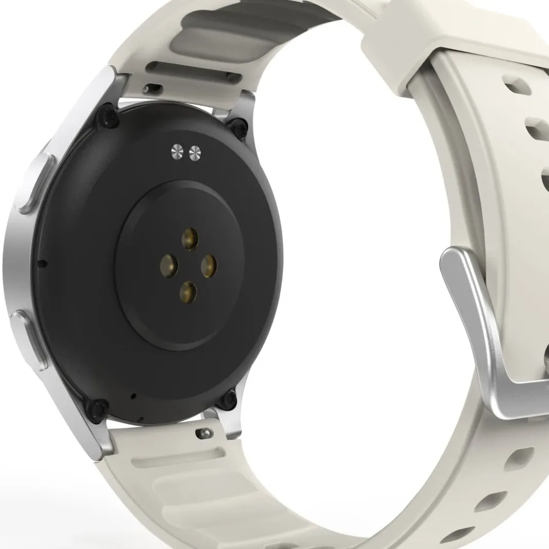 Smartwatch "8900", GPS, AMOLED 43 mm, Telefonfunktion, Alexa, rund, Silber