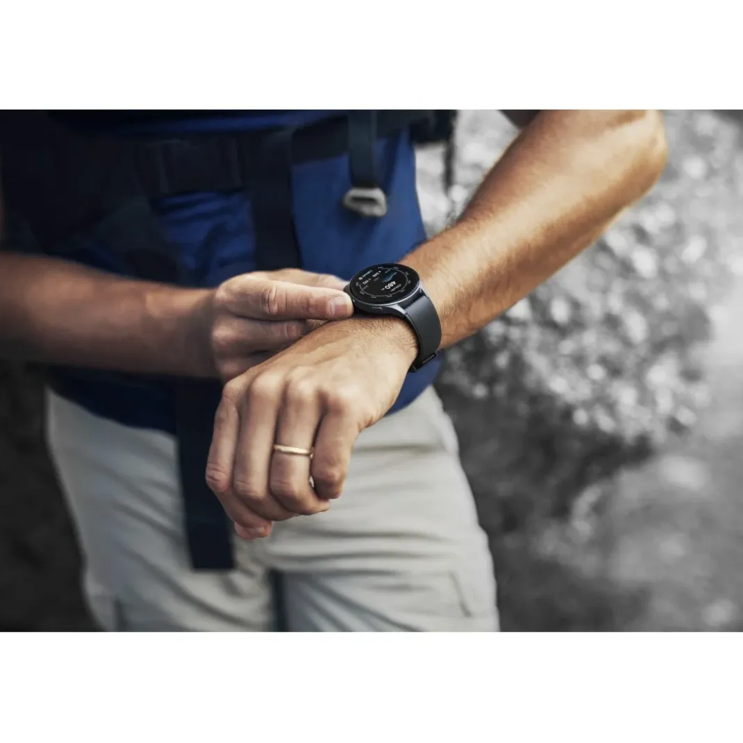 Smartwatch "8900", GPS, AMOLED 46 mm, Telefonfunktion, Alexa, rund, Schwarz