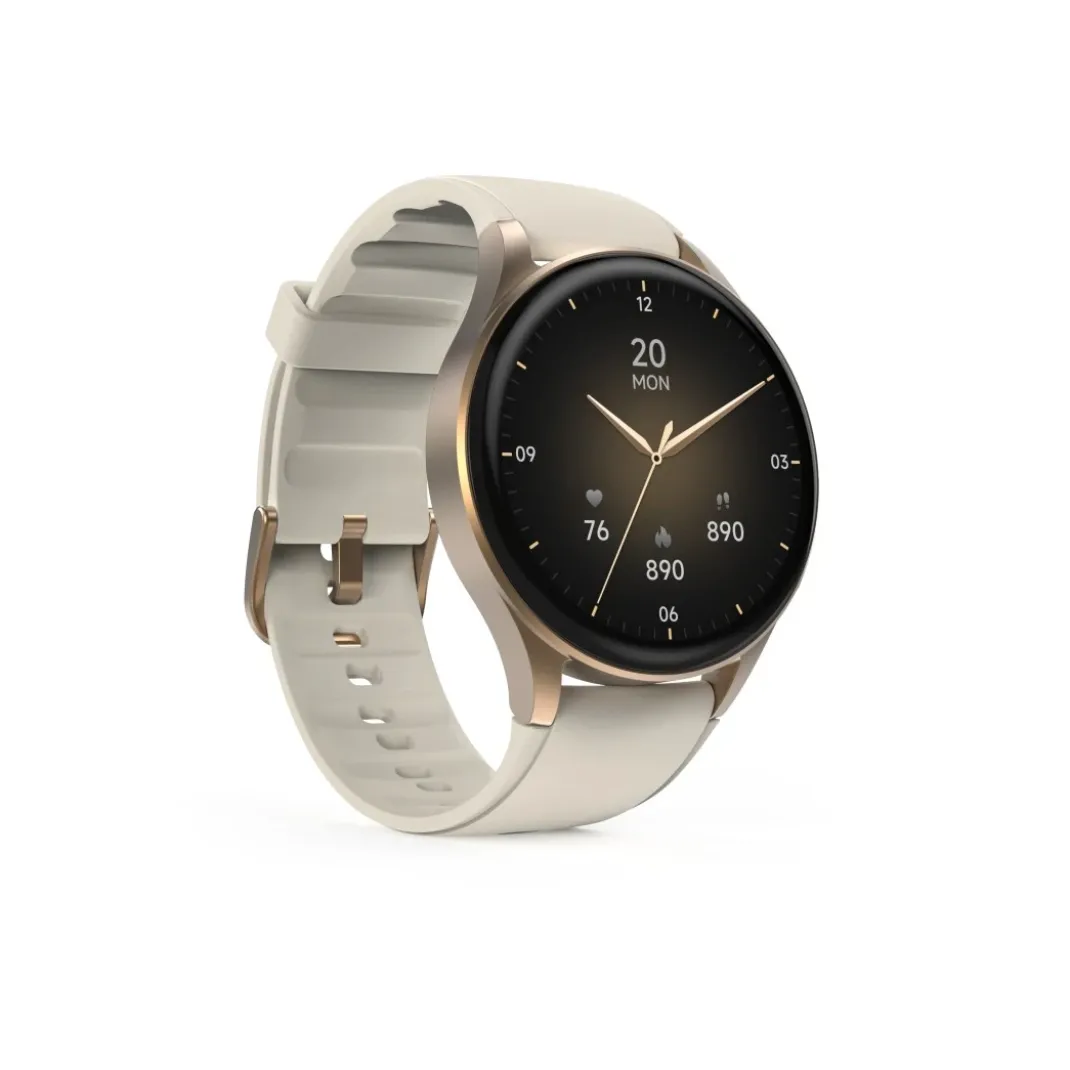 Smartwatch "8900", GPS, AMOLED 43 mm, Telefonfunktion, Alexa, rund, Gold
