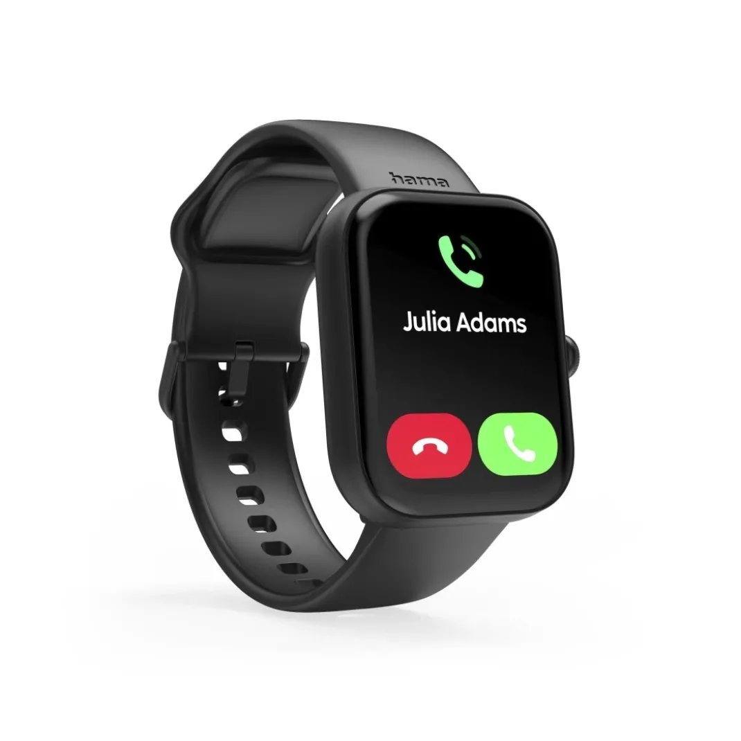 Smartwatch "5000", Telefonfunktion, Schlafüberwachung, IP68, 47 mm, Schwarz
