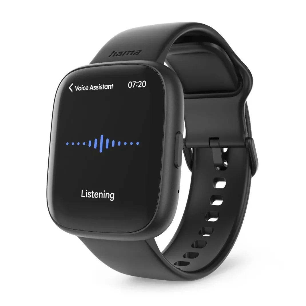 Smartwatch "4000", Telefonfunktion, Schlafüberwachung, IP68, 46 mm, Schwarz