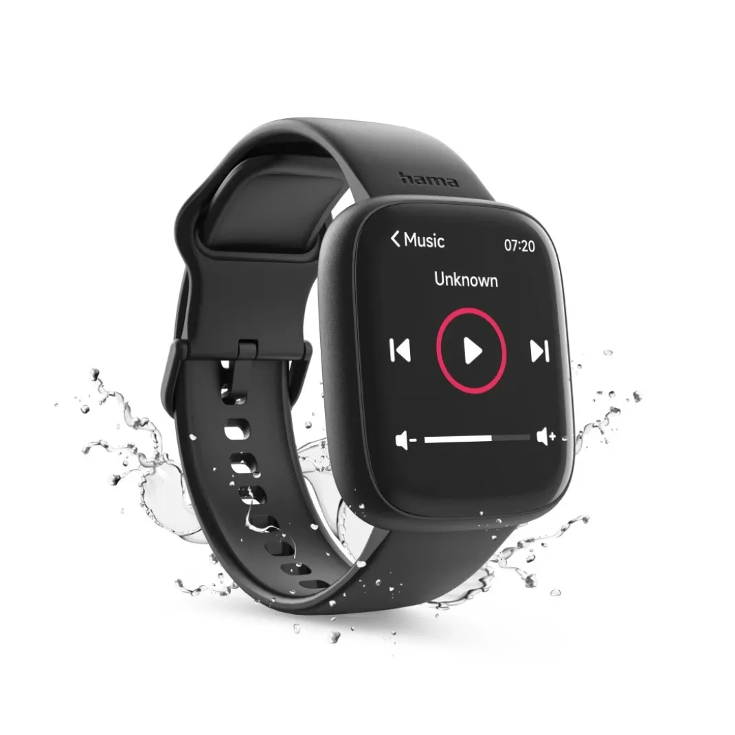 Smartwatch "4000", Telefonfunktion, Schlafüberwachung, IP68, 46 mm, Schwarz