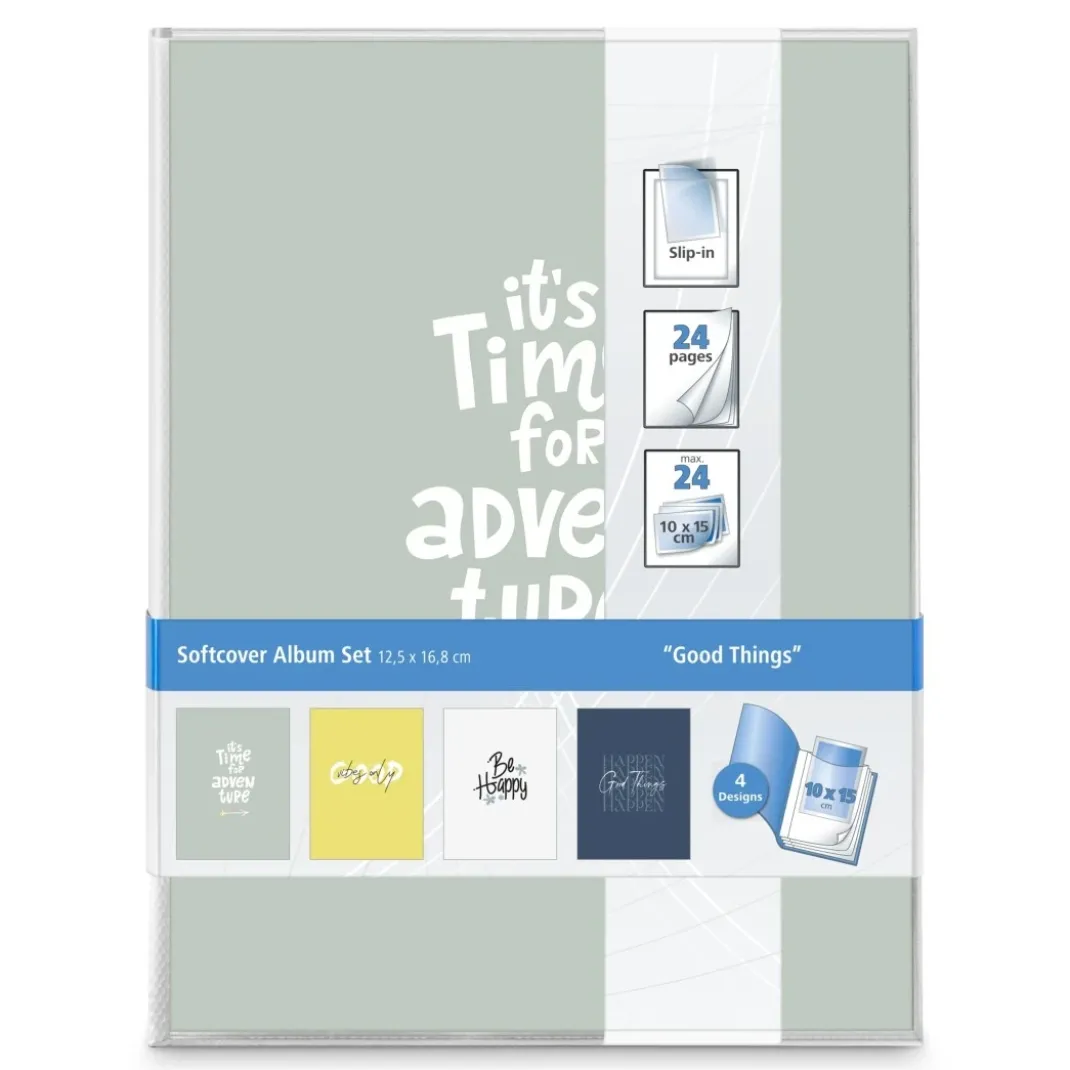 Softcover-Album-Set "Good Things" für 4 x 24 Fotos im Format 10 x15 cm