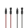Solarkabel Verlängerung für PV-Anlage, MC4, 4 mm², 2x 1,5 m, Rot u. Schwarz