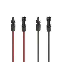 Solarkabel Verlängerung für PV-Anlage, MC4, 4 mm², 2x 1,5 m, Rot u. Schwarz