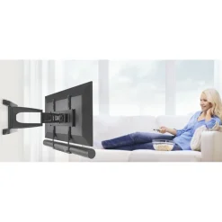 Soundbar-Halterung, universal, fix, für Befestigung am TV-Gerät, Schwarz