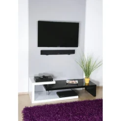 Soundbar-Wandhalterung, universal, einstellbar, Schwarz