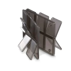 Speicherkarten-Box für 12 SD-Karten, flach, Schwarz/Transparent