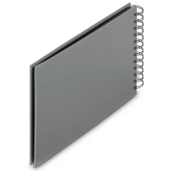 Spiral-Album "Fine Art", 24x17 cm, 50 schwarze Seiten, Steingrau
