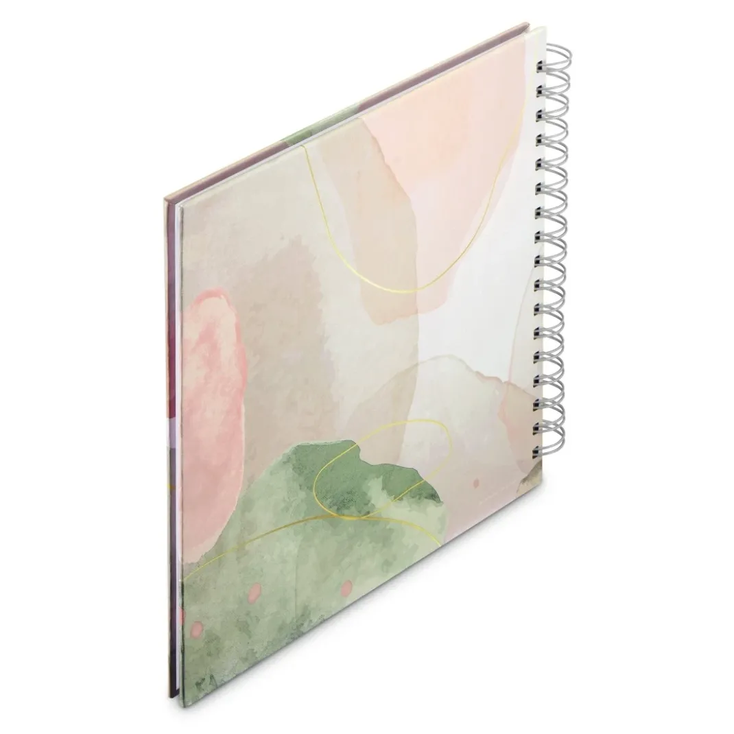 Spiral-Album "Watercolor", 28x24 cm, 50 weiße Seiten, Grün