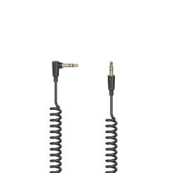 Spiralkabel "Flexi-Slim", 3,5-mm-Klinken-St. 90° - Stecker, Stereo, 0,75 m