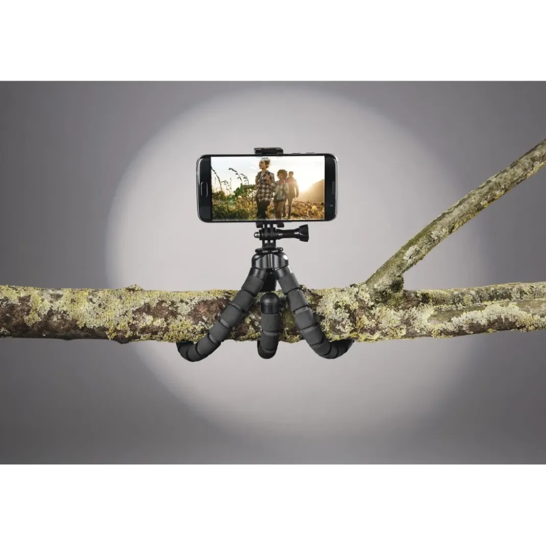 Stativ "Flex" für Smartphone und GoPro, 26 cm, Schwarz