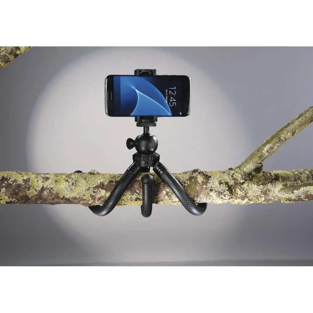 Stativ "FlexPro" für Smartphone, GoPro und Fotokameras, 27 cm, Schwarz