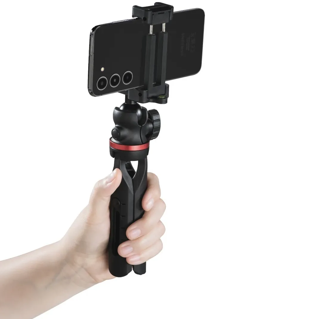 Stativ "Solid" für Handy und Kamera, Reisestativ mit Kugelkopf, max. 19 cm