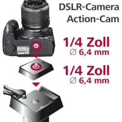 Stativ-Kameraplatte für "Star 55-64", "Star 200", "Gamma 153", "Action 165"