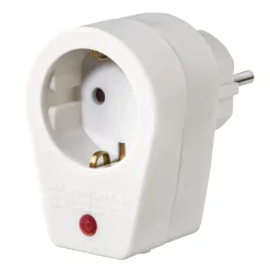 Steckdosenadapter, Schutzkontakt-Steckdose, Überspannungsschutz, Weiß
