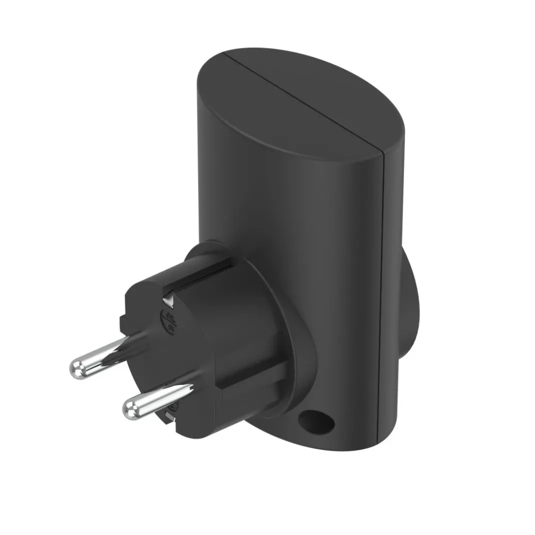 Steckdosenadapter, Schutzkontakt, Überspannungsschutz, Netzspannung, Schw.