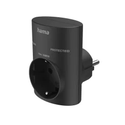 Steckdosenadapter, Schutzkontakt, Überspannungsschutz, Netzspannung, Schw.