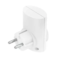 Steckdosenadapter, Schutzkontakt, Überspannungsschutz, Netzspannung, Weiß