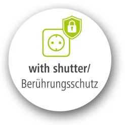 Steckdosenleiste "6+1", XL, 6-fach, einzeln schaltbar, Schwarz