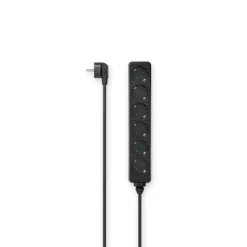 Steckdosenleiste, 6-fach, 1,4 m, Schwarz