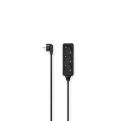 Steckdosenleiste, 3-fach, 1,4 m, Schwarz