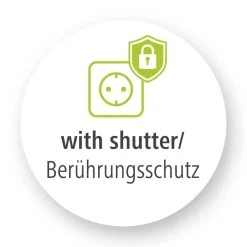 Steckdosenleiste mit Fußschalter, 6-fach, Schwarz