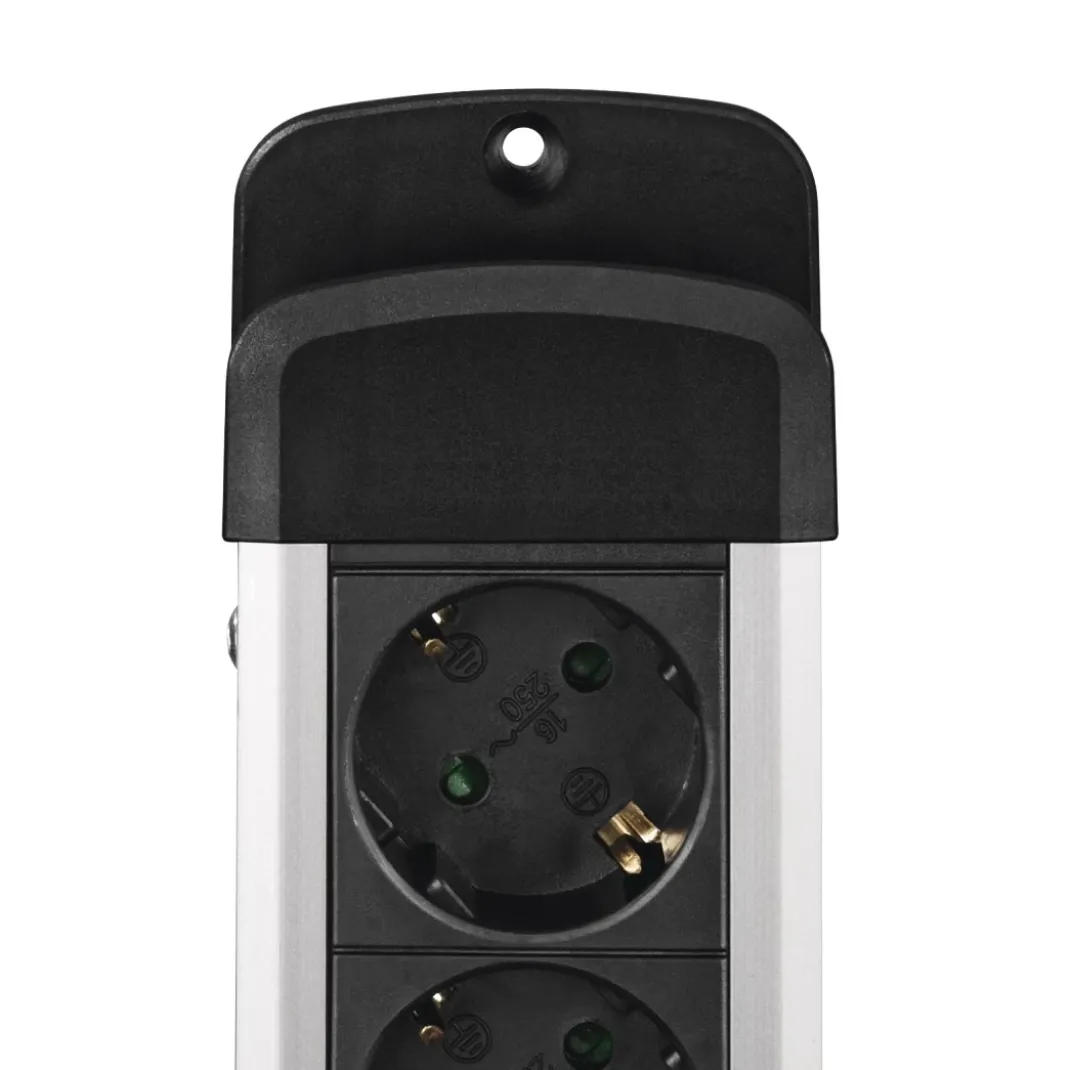 Steckdosenleiste "Pro-S 30S", 3-fach, Schwarz/Silber, 3 m