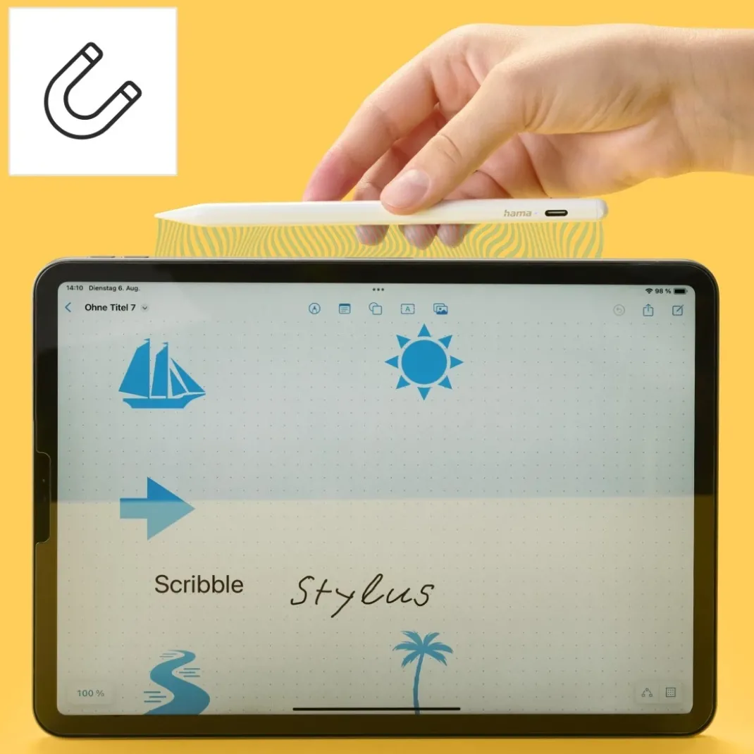 Tabletstift "Scribble" für Apple iPads, hochpräzise, Neigungserkennung