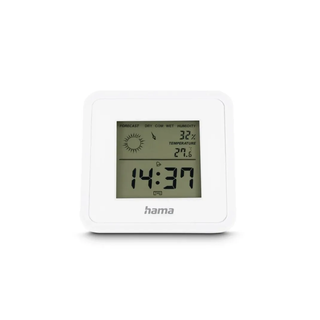 Thermometer und Hygrometer "Borneo", digital, für innen, Weiß