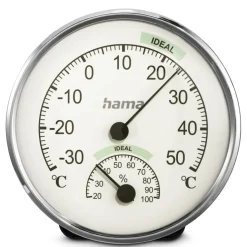 Thermometer und Hygrometer "Chios", Silber/Weiß