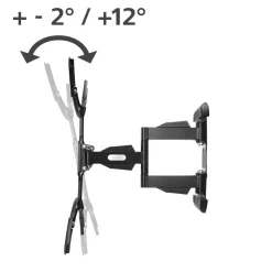 TV-Wandhalterung, schwenkbar, neigbar, ausziehbar, 229 cm (90