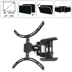 TV-Wandhalterung, schwenkbar, neigbar, ausziehbar, 229 cm (90