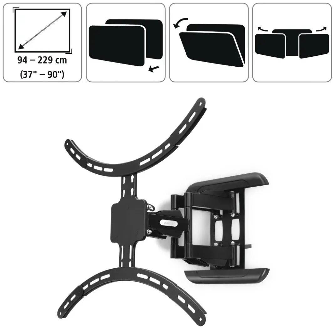 TV-Wandhalterung, schwenkbar, neigbar, ausziehbar, 229 cm (90") bis 50 kg