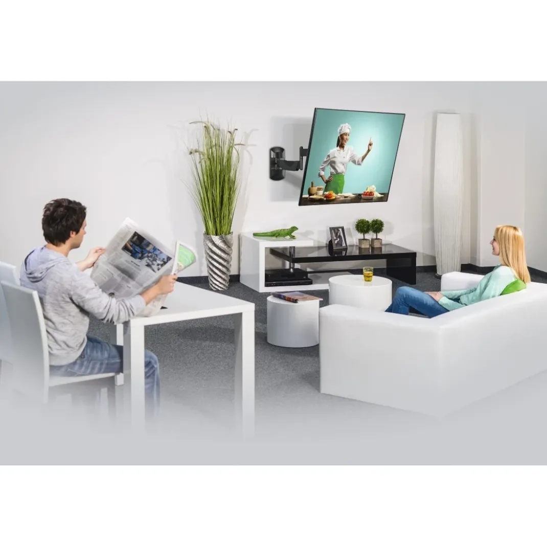 TV-Wandhalterung, schwenkbar, neigbar, ausziehbar, 66 cm (26") bis 25 kg