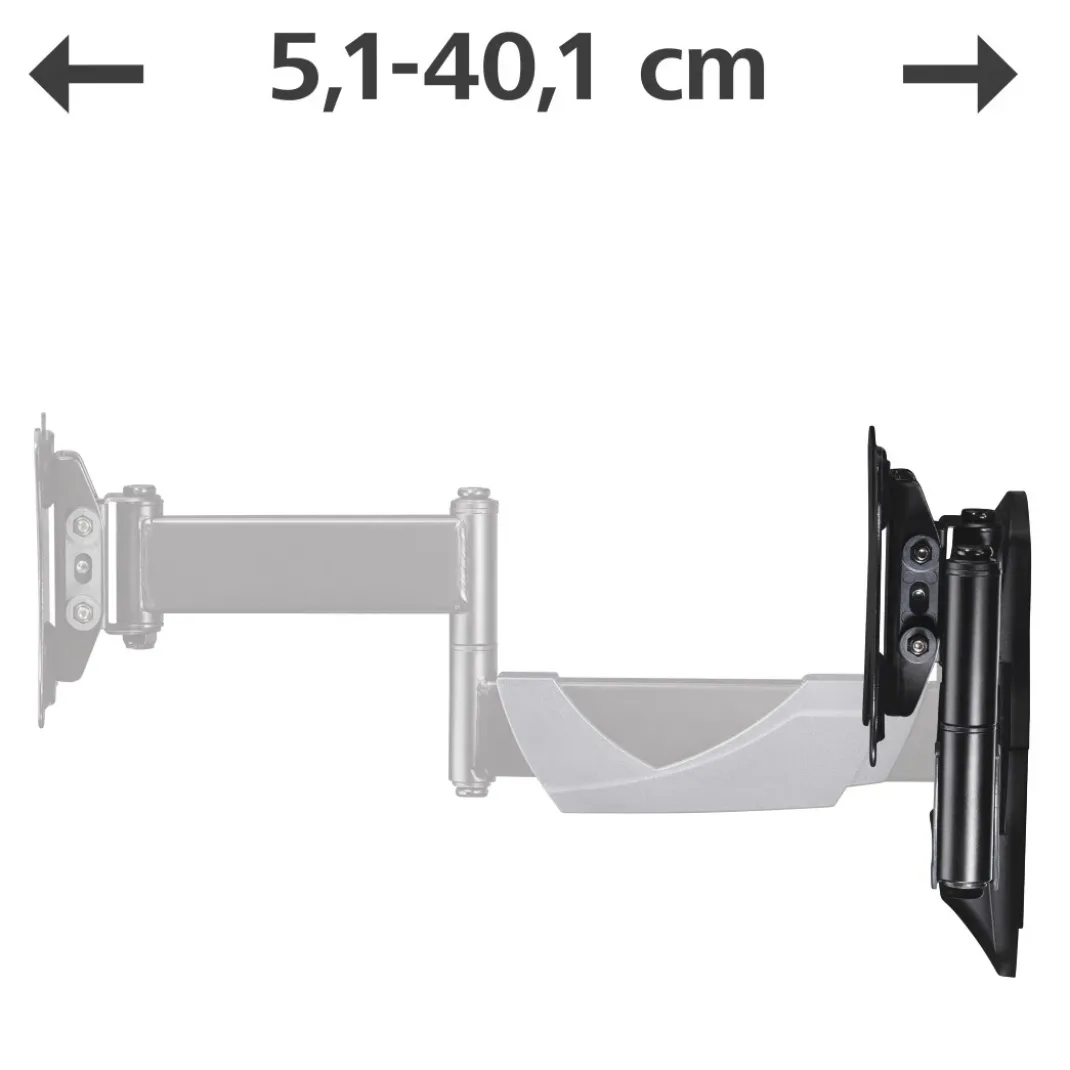 TV-Wandhalterung, schwenkbar, neigbar, ausziehbar, 66 cm (26") bis 25 kg