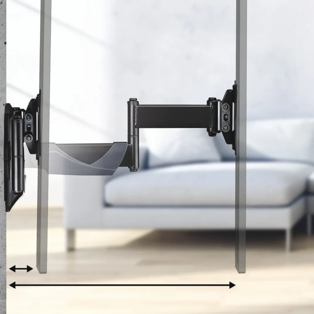 TV-Wandhalterung, schwenkbar, neigbar, ausziehbar, 66 cm (26") bis 25 kg