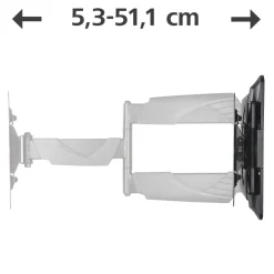 TV-Wandhalterung, schwenkbar, neigbar, ausziehbar, 122 cm (48