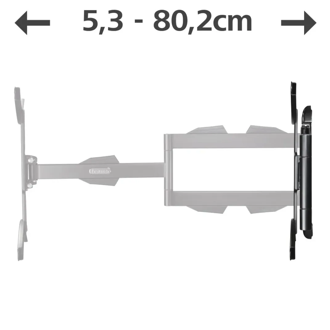TV-Wandhalterung, schwenkbar, ausziehbar, langer Arm, 165cm (65"), bis 25kg