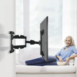 TV-Wandhalterung, schwenkbar, ausziehbar, langer Arm, 165cm (65