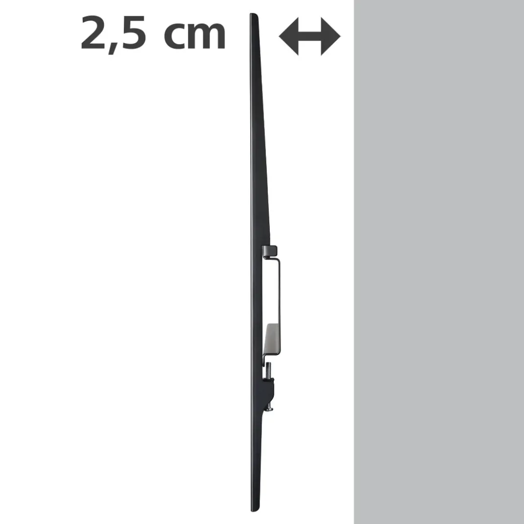 TV-Wandhalterung, starr, 229 cm (90") bis 60 kg, Wandabstand 2,5 cm