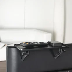 Universales Bildschirmregal für TV und Monitore, 30,0 x 12,7 cm, Schwarz
