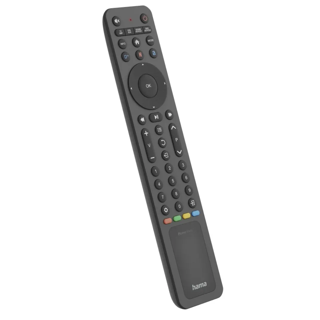 Universal-Fernbedienung TV, IR, Solar, für 8 Geräte, lernfähig, App-Tasten