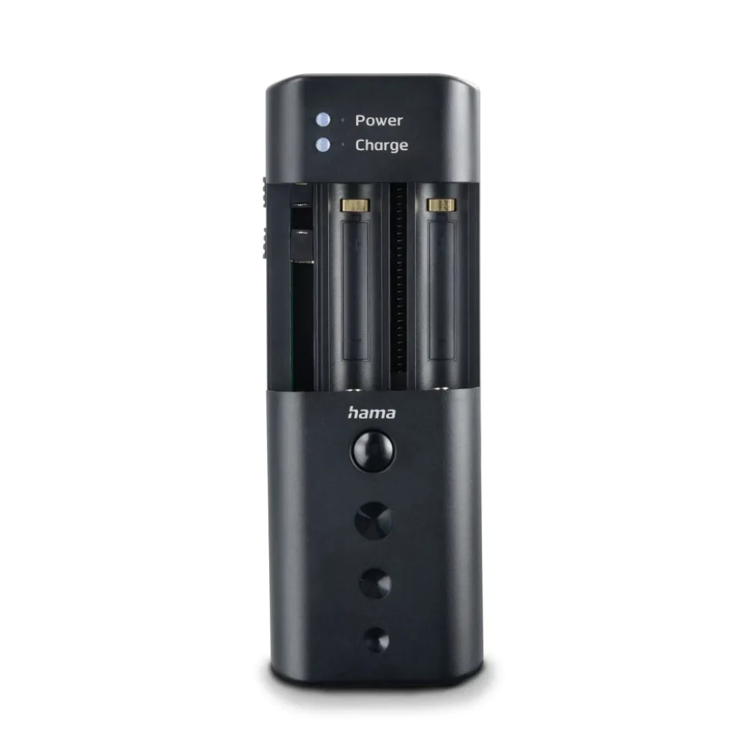 Universal-Ladegerät "Delta Travel" für Li-Ionen-Akkus, AA/AAA-Zellen, USB-C