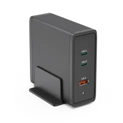 Universal-USB-C-Ladestation, GaN, 3 Ports, Power Delivery (PD), 5-28V/140W
