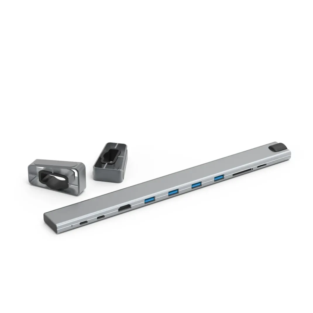 USB-C-Docking-Station "Connect2Office Basic", abnehmbare Standfüße, 9 Ports