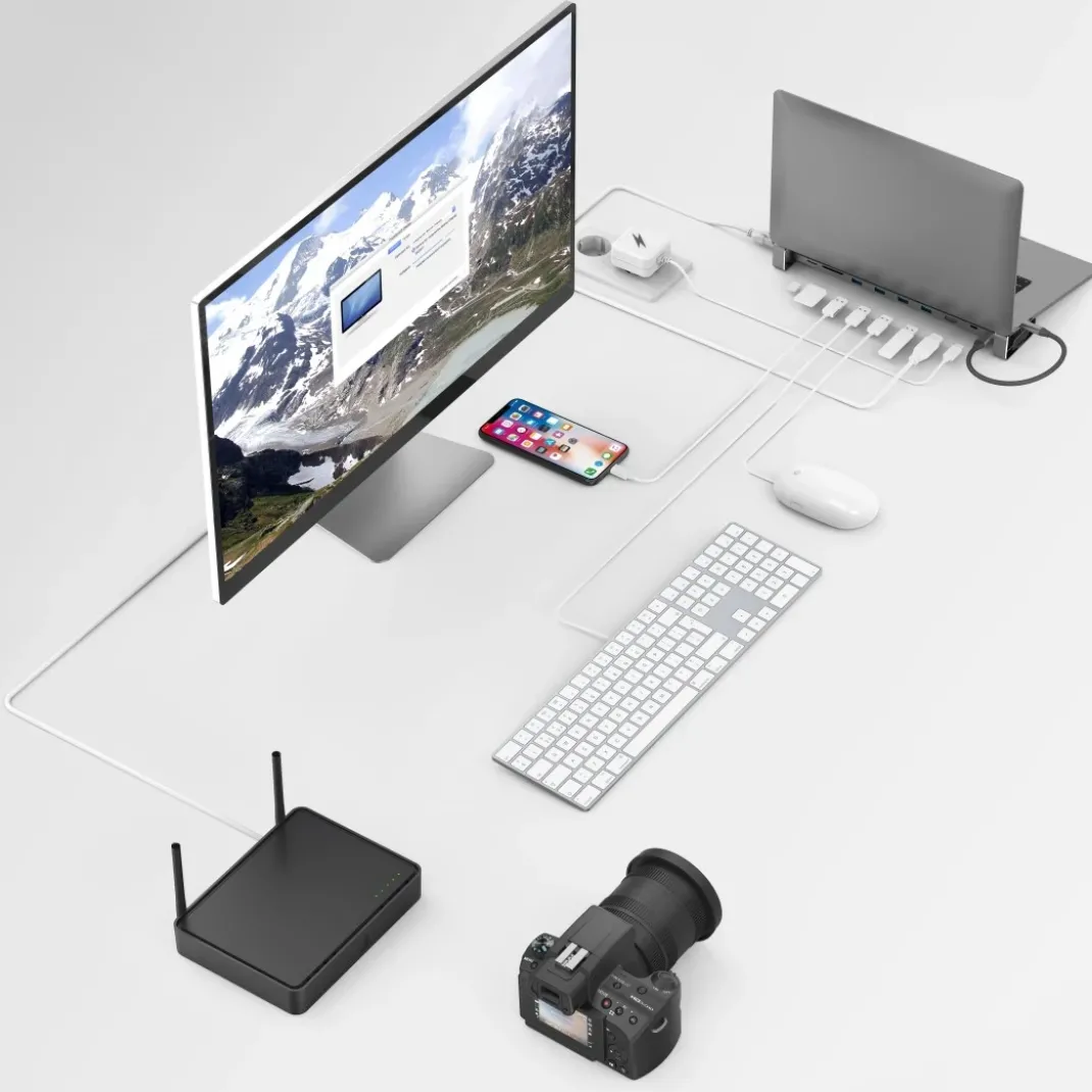 USB-C-Docking-Station "Connect2Office Basic", abnehmbare Standfüße, 9 Ports