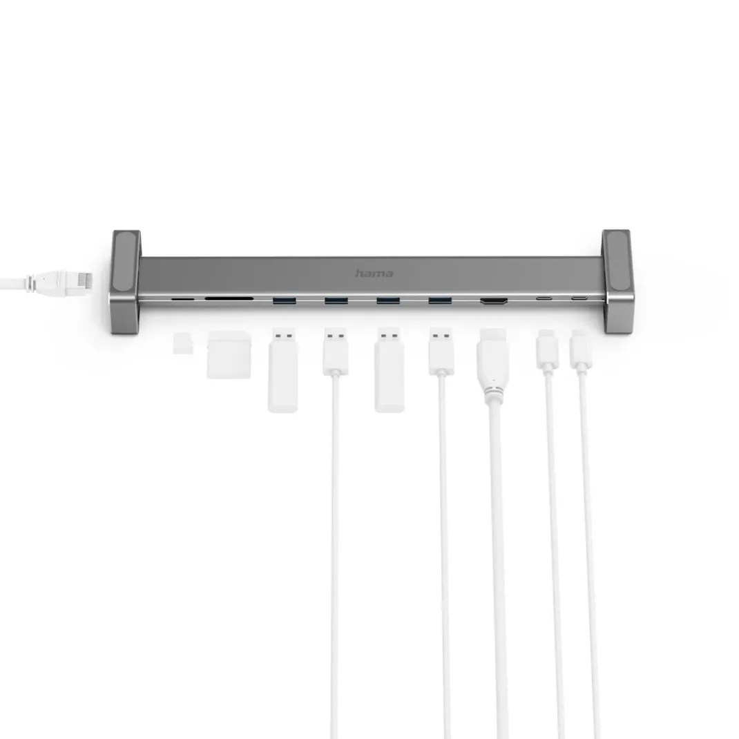USB-C-Docking-Station "Connect2Office Basic", abnehmbare Standfüße, 9 Ports