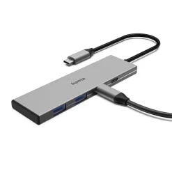 USB-C-Hub, 4 Ports, 2x USB-A, 2x USB-C, USB 3.2 Gen2, 10 Gbit/s, PD, Alu